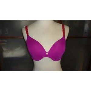 🆕NATORI Pure Luxe Full Underwire T-Shirt Bra Magenta Purple 32D #732080